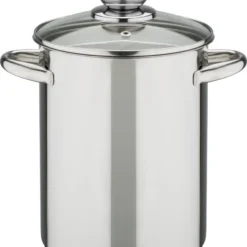 GSW Spargel- Und Spaghettitopf 16 Cm Mit Glasdeckel, 643160, Edelstahl Rostfrei, Ca. 4,2 L