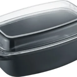 Berndes Aluguss Unibräter Mit Glasdeckel Beschichtet 33 X 21 Cm