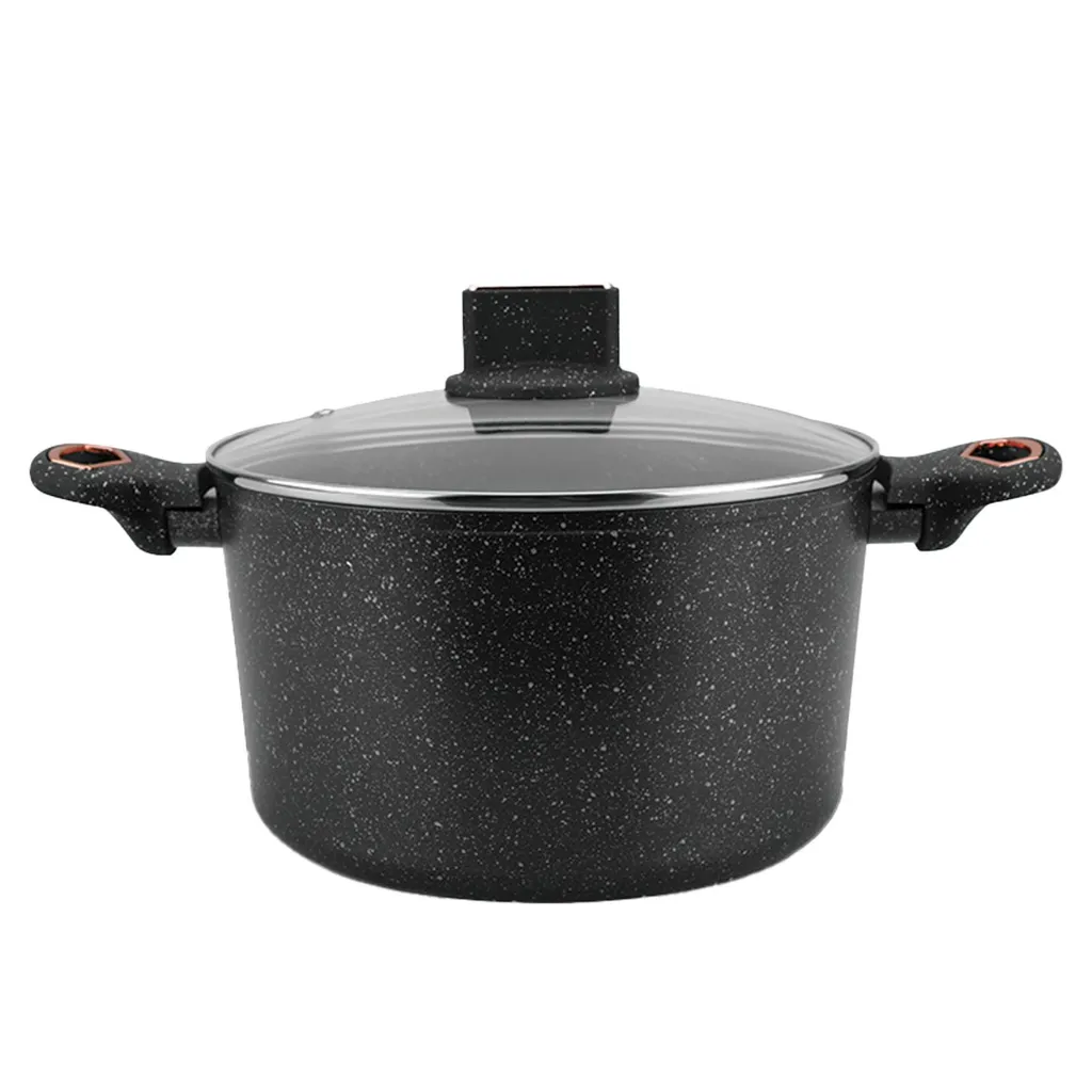 AMERCOOK Brittany 26 Cm Kochtopf Mit Deckel - Kasserolle Mit Deckel Für Alle Herdarten Topf Induktionsgeeignet Antihaft - Steinoptik Induktionstopf Antihaft- & Silikonbeschichtet Milchtopf 3 AMERCOOK Brittany 26 Cm Kochtopf Mit Deckel - Kasserolle Mit Deckel Für Alle Herdarten Topf Induktionsgeeignet Antihaft - Steinoptik Induktionstopf Antihaft- & Silikonbeschichtet Milchtopf