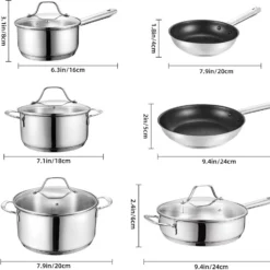 Topf-Set Topfset Induktion 10-teilig Edelstahl Kochtopf Set Mit Glasdeckel Edelstahl 18/10, Unbeschichtet Für Gas, Elektro, Halogen, Induktionsherde 13 Topf-Set Topfset Induktion 10-teilig Edelstahl Kochtopf Set Mit Glasdeckel Edelstahl 18/10, Unbeschichtet Für Gas, Elektro, Halogen, Induktionsherde -Angebote Gourmet Kueche Store 08c2b17ddbcf88ff0df26685d2bd5f92