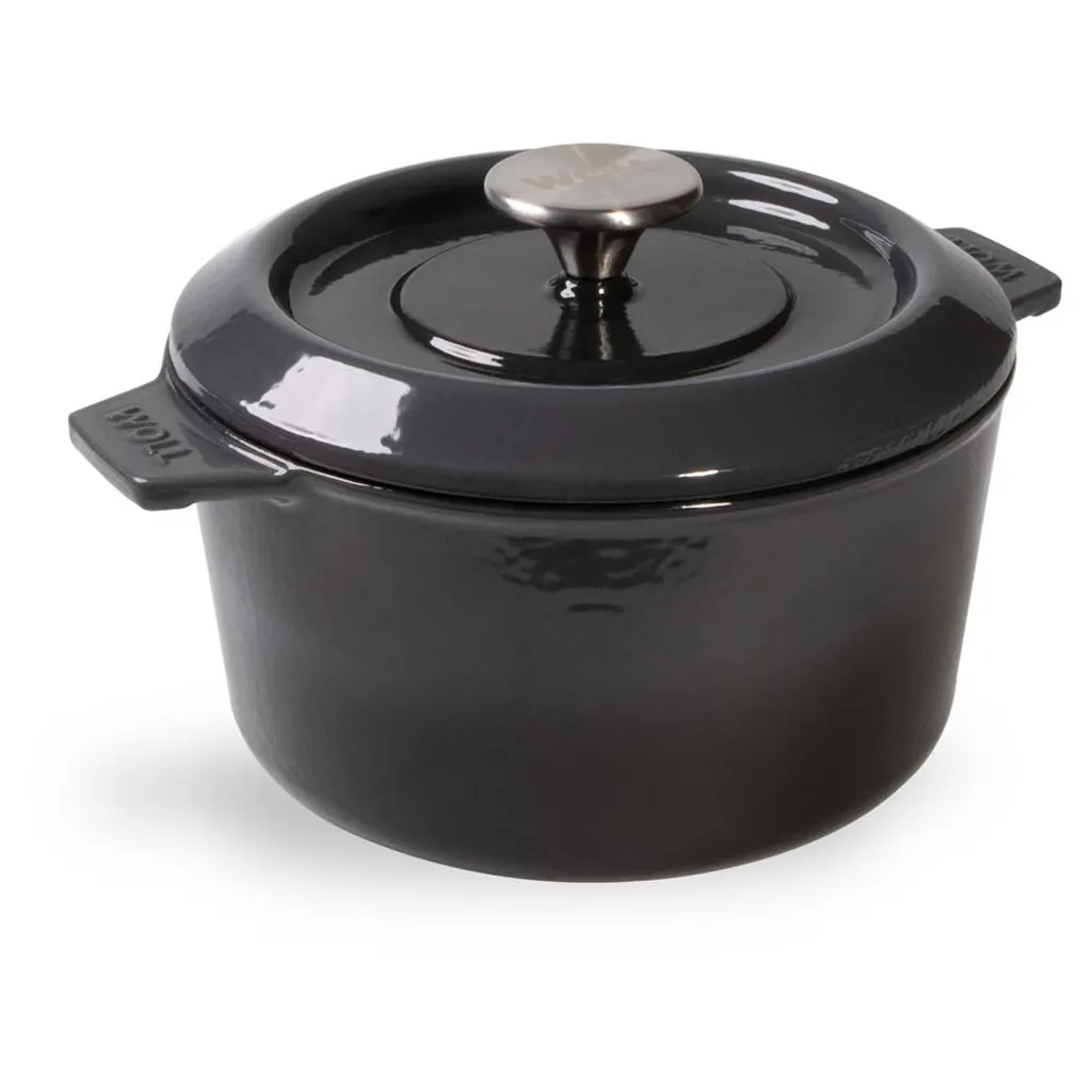 Woll IRON, Topf Mit Deckel, Ø 16 Cm, 8 Cm Hoch, 1.3 Liter, Inkl. Silikongriffe, Carbon Grey 3 Woll IRON, Topf Mit Deckel, Ø 16 Cm, 8 Cm Hoch, 1.3 Liter, Inkl. Silikongriffe, Carbon Grey