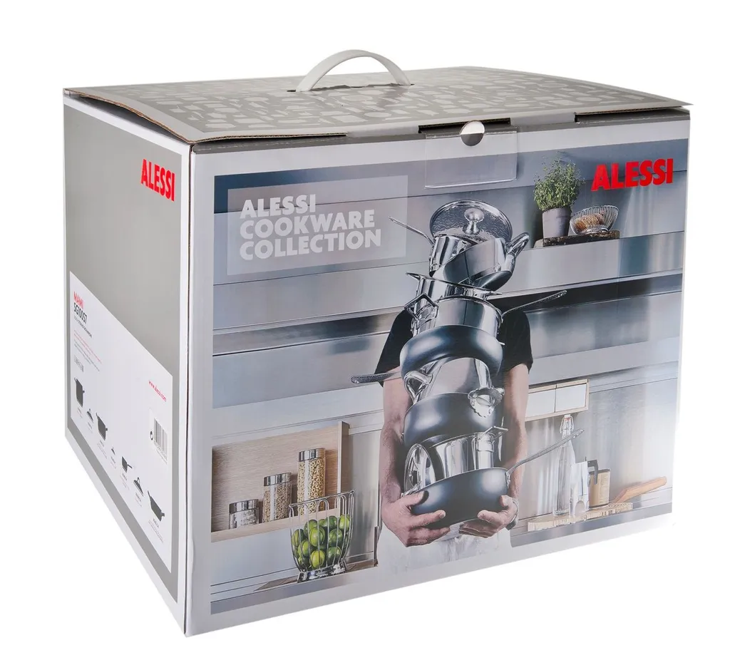 Alessi Topfset Mami - SG100S7 - 4-teilig - Von Stefano Giovannoni 5 Alessi Topfset Mami - SG100S7 - 4-teilig - Von Stefano Giovannoni – Bild 3