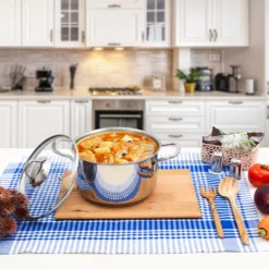 Serenk Modernist Collection Kochtopf, Schmortopf, Edelstahltopf, Universaltopf, Für Alle Herdarten, Auch Induktion, Unbeschichtet, Silber, Ø 20 Cm - 2,5 Liter -Angebote Gourmet Kueche Store 1033259ae7f3065cc5e9e00ba291e2e9