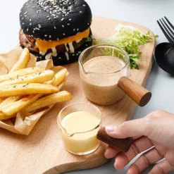 Glas Messbecher Hitzebeständiger Holzgriff Glaswaage Tasse Milchtasse Glasmessbecher 100ml -Angebote Gourmet Kueche Store 103795be03103845d7b2cfe10eb6f067