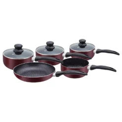 Herzberg HG-5003BK: 8-Teiliges Marmor-Kochgeschirr-Set - Schwarz -Angebote Gourmet Kueche Store 1080474b957ebc72bb316838dcc99f38