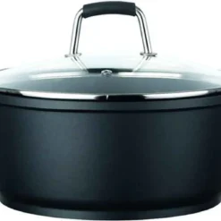 Bratoni Aluguss Kochtopf 24cm 4,5L | Glasdeckel | Antihaft | Kraztfest | Schwarz -Angebote Gourmet Kueche Store 14107513b7e121d73fc81be35a57f8a2