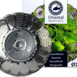 Edelstahl Dampfgareinsatz Dampfkorb, Ø 25cm Durchmesser, Dämpfeinsatz Dampfgarer Dampfgareinsatz Dünsteinsatz