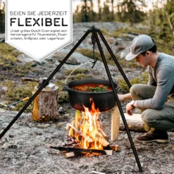 Grillas® Dutch Oven Set 7,3 Liter / Topf Ohne Füße Deckelheber BBQ Gusseisen Feuertopf Gusstopf Schmortopf -Angebote Gourmet Kueche Store 14ecfd90ca921d8c96b46f5b4a1383cb