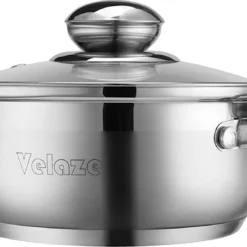 Velaze Töpfe Set, 7-teilig Kochtopf Set Aus Edelstahl, Topf Set Mit Glasdeckeln, PFOA Frei, Klassisches Design, Topfset Induktion Für Alle Herdarten Und Für Verschiedene Kochbedürfnisse -Angebote Gourmet Kueche Store 164b97c7038bac9937528fb81427d12f
