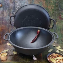 Maysternya™ Guss-Eisen Dutch Oven - 8 Liter - Outdoor-Kochen - BBQ-Bratpfanne Aus Gusseisen - Schwarz -Angebote Gourmet Kueche Store 167b030e0f40c7247a3d2aa62bcf446f