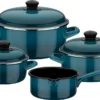 GSW Kochtopf-Set Blue Shadow 7-tlg., 190107, Stahl-Emaille, Ca. 1,4 L / Ca. 2,8 L / Ca. 4,7 L / Ca. 1,4 L -Angebote Gourmet Kueche Store 1754c7d1937fca9a7d79821f3397c55b