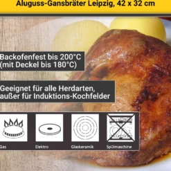 Karl Krüger 23042 Aluguss Gansbräter Leipzig 42 Cm, Schwarz -Angebote Gourmet Kueche Store 1aa69d9de716357d749d3f9b76797287
