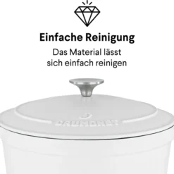 Daumonet Gusseisen-Bräter - Rund Ø 26 Cm - Weiß -Angebote Gourmet Kueche Store 1acdc39ed3110fd2119a8d1f999eaecc