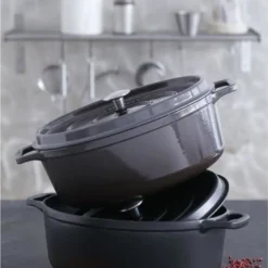 Invicta Schmortopf Oval ? 35 Cm ? Schwarz ? Gusseisen Emailliert ? Für -Angebote Gourmet Kueche Store 1e31cab24117d2a631b085452193ced5