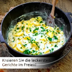 Dutch Oven 9L IRONO - Guseissen Topf - Dutch Oven Set - Feuertopf - 9 Liter - Mit Pfannendeckel, Transport- Und Schutztasche, Deckelheber Und Gebrauchsanweisung 14 Dutch Oven 9L IRONO - Guseissen Topf - Dutch Oven Set - Feuertopf - 9 Liter - Mit Pfannendeckel, Transport- Und Schutztasche, Deckelheber Und Gebrauchsanweisung -Angebote Gourmet Kueche Store 1f0606a191363619a97c9bf76fbce184