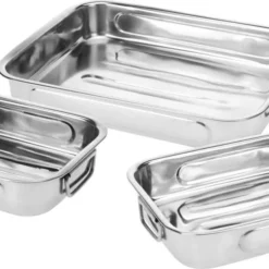 Bräter Set Mit Griffen - 3-teilig - Aus Edelstahl