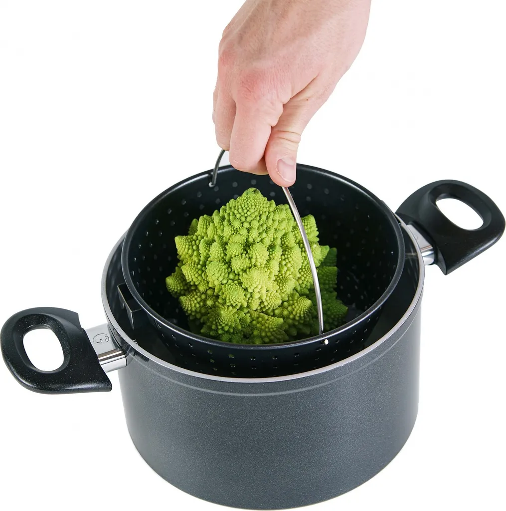 Genius Cerafit Magic Pot Kochtopf-Set 20cm - Topf 3,7l Mit Siebeinsatz & Glas-Deckel Für Einfaches Kochen, Drehen, Dünsten & Servieren; A24661 7 Genius Cerafit Magic Pot Kochtopf-Set 20cm - Topf 3,7l Mit Siebeinsatz & Glas-Deckel Für Einfaches Kochen, Drehen, Dünsten & Servieren; A24661 – Bild 5