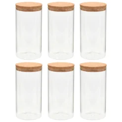 Angebote Gourmet Kueche Store 9 VidaXL Vorratsgläser Mit Korkdeckel 6 Stk. 1400 Ml