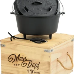 BBQ-Toro Dutch Oven "Mein Dopf", 9,0 L Sonderedition Inkl. Holzkiste