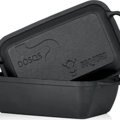 BBQ-Toro Gusseiserner Bräter Mit Deckel 4,5 Liter | 2in1 Gusseisenpfanne + Schmortopf, Gussbräter