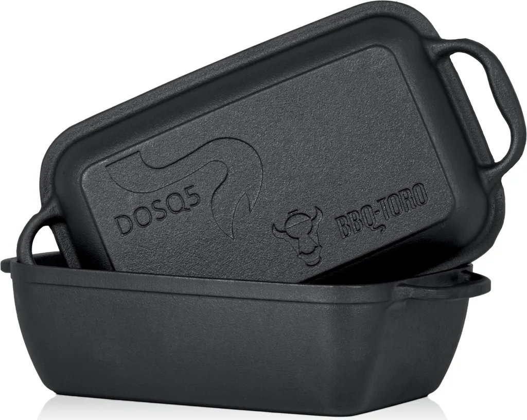 BBQ-Toro Gusseiserner Bräter Mit Deckel 4,5 Liter | 2in1 Gusseisenpfanne + Schmortopf, Gussbräter 3 BBQ-Toro Gusseiserner Bräter Mit Deckel 4,5 Liter | 2in1 Gusseisenpfanne + Schmortopf, Gussbräter