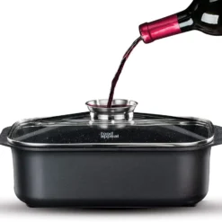 Food Appeal Black Marble Kasserolle, Kochtopf, Röster Mit Aromatischem Glasdeckel, Anti-haft Beschichtung | Schwarzes Marmor Design | Für Gasherd, Induktionsherd, Keramikherd Und Elektroherd 9 Food Appeal Black Marble Kasserolle, Kochtopf, Röster Mit Aromatischem Glasdeckel, Anti-haft Beschichtung | Schwarzes Marmor Design | Für Gasherd, Induktionsherd, Keramikherd Und Elektroherd -Angebote Gourmet Kueche Store 43a6a6503cf782bd0f6c1793107c39cd