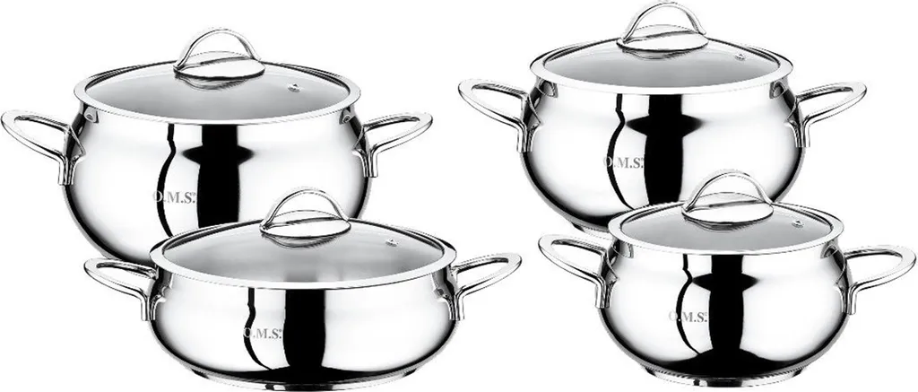 OMS Kochtopf Töpfe Suppentopf Universaltopf 18/10 Edelstahl Induktion Tencere, Liter & Maße:1.4 Liter 14x9 Cm 3 OMS Kochtopf Töpfe Suppentopf Universaltopf 18/10 Edelstahl Induktion Tencere, Liter & Maße:1.4 Liter 14x9 Cm