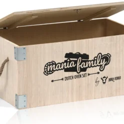BBQ-Toro 19-teiliges Dutch Oven Set In Holzkiste | Mit Dutch Oven Feuertopf Und Mehr | Preseasoned -Angebote Gourmet Kueche Store 4f7a5593674cb93ba4eceb8bba2014f1