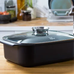 Food Appeal Black Marble Kasserolle, Kochtopf, Röster Mit Aromatischem Glasdeckel, Anti-haft Beschichtung | Schwarzes Marmor Design | Für Gasherd, Induktionsherd, Keramikherd Und Elektroherd 11 Food Appeal Black Marble Kasserolle, Kochtopf, Röster Mit Aromatischem Glasdeckel, Anti-haft Beschichtung | Schwarzes Marmor Design | Für Gasherd, Induktionsherd, Keramikherd Und Elektroherd -Angebote Gourmet Kueche Store 579410ccc96411c592f50956133ee066