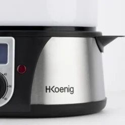 H.Koenig Elektro-Dampfgarer Ohne BPA 12 Liter, 3 Herausnehmbare Behälter, 1000 W, Timer Bis Zu 60 Minuten VAP12, Kunststoff, Metall, Single -Angebote Gourmet Kueche Store 597be7a18870c688eea410a5b2e52b42