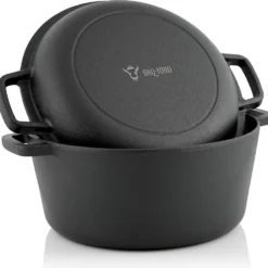 BBQ-Toro Gusseisen Topf 6,8 Liter, Schmortopf Zum Kochen