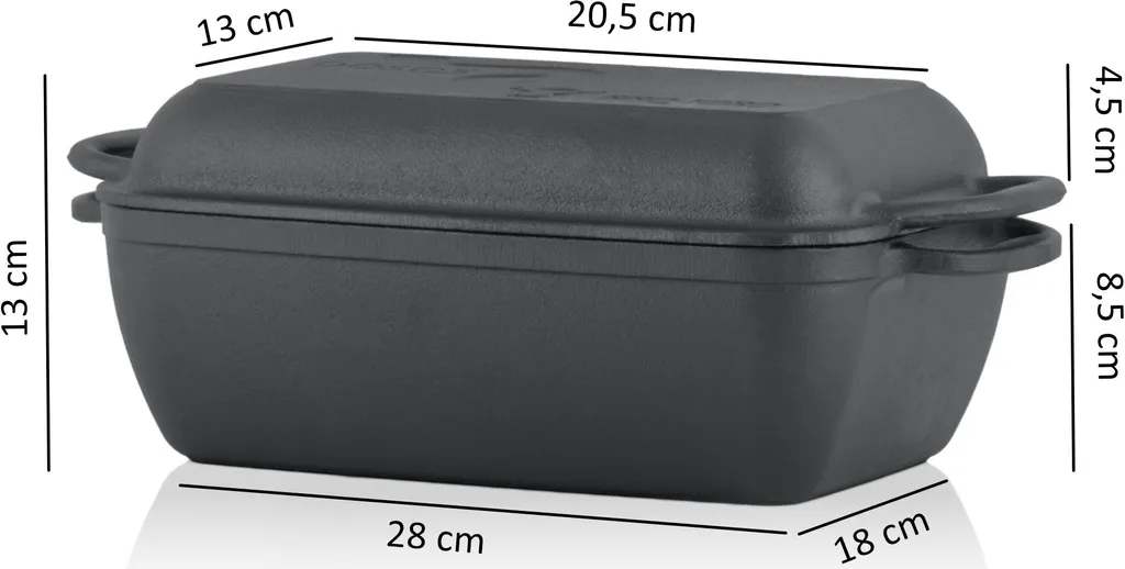 BBQ-Toro Gusseiserner Bräter Mit Deckel 4,5 Liter | 2in1 Gusseisenpfanne + Schmortopf, Gussbräter 4 BBQ-Toro Gusseiserner Bräter Mit Deckel 4,5 Liter | 2in1 Gusseisenpfanne + Schmortopf, Gussbräter – Bild 2