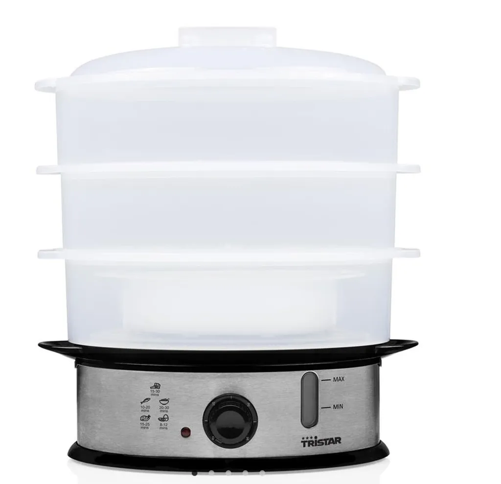 Tristar VS-3908PE Dampfgarer BPA Frei 12L Dampfkocher Steamer Edelstahl, Schwarz 3 Tristar VS-3908PE Dampfgarer BPA Frei 12L Dampfkocher Steamer Edelstahl, Schwarz