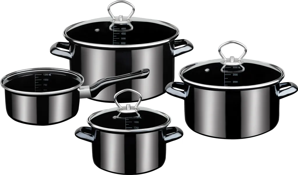 Kochtopf-Set Profi-Black-Star 4-tlg. 3 Kochtopf-Set Profi-Black-Star 4-tlg.
