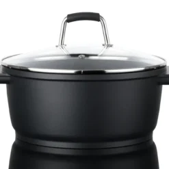 Bratoni Aluguss Kochtopf 24cm 4,5L | Glasdeckel | Antihaft | Kraztfest | Schwarz -Angebote Gourmet Kueche Store 69fc247efe0031ce772a68885e2d0002