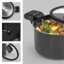 N8WERK Aluguss-Energiespartopf Kochtopf Topf Energiespartopf Aluguss 5,8 L Induktion Deckel Suppentopf Ø 24 Cm -Angebote Gourmet Kueche Store 6b9c87c67772e36db238898f9946791e