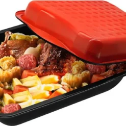 Zenker XXL-Bräter Mit Deckel, Schwarz/Rot, 7200 -Angebote Gourmet Kueche Store 6c7cca9be5458079163c5d2dfbe3aa4f