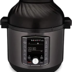 Instant Pot - Pro Crisp 11-in-1-Elektro-Multikocher – Schnellkochtopf, Heißluftfritteuse, Slow Cooker, Dampfgarer, Grill, Dörrgerät Und Sous-Vide-Maschine – Schwarzer Edelstahl,1500 W, 8L