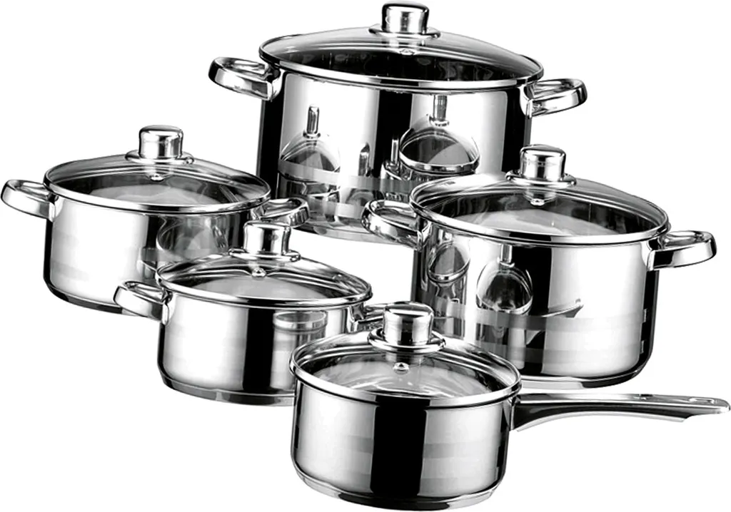 ELO 99805 Topf-Set Skyline 5tlg., Silber, 5-teilig (1 Set) 4 ELO 99805 Topf-Set Skyline 5tlg., Silber, 5-teilig (1 Set) – Bild 2
