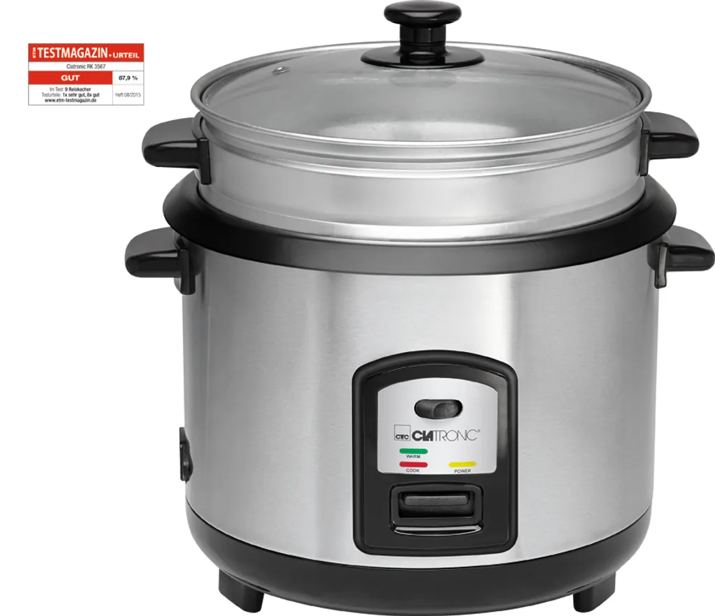 Clatronic Reis-Kocher Multi-Kocher Dampf-Garer 700 W + Löffel RK 3567 5 Clatronic Reis-Kocher Multi-Kocher Dampf-Garer 700 W + Löffel RK 3567 – Bild 3