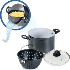 Angebote Gourmet Kueche Store 13 Genius Cerafit Magic Pot Topf Mit Siebeinsatz Kochtopf Ø 24 Cm Set 3-tlg; A24662