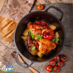 Gusseisen Topf 4L Gusseiserner Topf Ø 22cm Kochtopf Aus Gusseisen Mit Deckel-Bratpfanne -Angebote Gourmet Kueche Store 733b4e33f568d6b0c80177eb5d4810b6