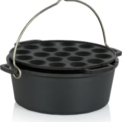 BBQ-Toro 19-teiliges Dutch Oven Set In Holzkiste | Mit Dutch Oven Feuertopf Und Mehr | Preseasoned -Angebote Gourmet Kueche Store 7865f565f7648f3664d9368f71d2169f