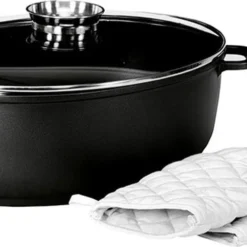 Karl Krüger 23042 Aluguss Gansbräter Leipzig 42 Cm, Schwarz