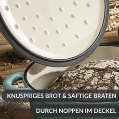 Gusseisen Topf Brot Backen 24 Cm - 3,5 L Schmortopf Gusseisen Emailliert Zum Schmoren, Backen Und Braten - Brotbacktopf Mit Deckel Induktion - (3,5 L, Blau) 14 Gusseisen Topf Brot Backen 24 Cm - 3,5 L Schmortopf Gusseisen Emailliert Zum Schmoren, Backen Und Braten - Brotbacktopf Mit Deckel Induktion - (3,5 L, Blau) -Angebote Gourmet Kueche Store 7e3c3278c46e6fb52cf04d5d8346ee89