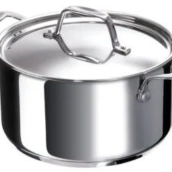 BEKA Chef Casserole With Lid, 2,4 L, Edelstahl, Edelstahl, Keramik, Gas, Halogen, Induktion, Versiegelte Platte, Edelstahl, Edelstahl