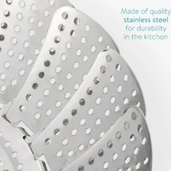 Navaris Dämpfeinsatz Mit Ausziehbarem Griff - Dampfgarer Für Topf Kochtopf - Topfeinsatz Dampfeinsatz Aus Edelstahl Für Gemüse - Zusammenklappbar -Angebote Gourmet Kueche Store 84c51c662cbca59415f594f4f5165dc8