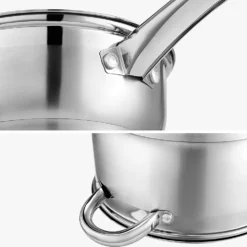 Velaze Töpfe Set, 7-teilig Kochtopf Set Aus Edelstahl, Topf Set Mit Glasdeckeln, PFOA Frei, Klassisches Design, Topfset Induktion Für Alle Herdarten Und Für Verschiedene Kochbedürfnisse -Angebote Gourmet Kueche Store 8d5eeb945bf4fdc011062ef849856a27