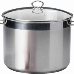 Krüger Maxi Topf Mit Glasdeckel Aus Edelstahl Fassung 20L 33cm