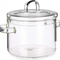 Kochtopf Mit Deckel Durchsichtig Borosilikatglas (13,5 X 13,8 X 19 Cm)